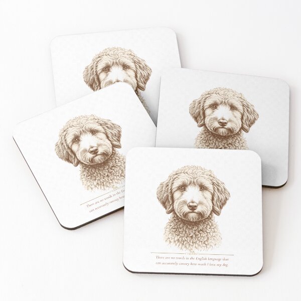 Item preview, Goldendoodle Dog Lover Gift – Vintage Portrait & Dog Love Quote designed and sold by WaggingTailsCo.