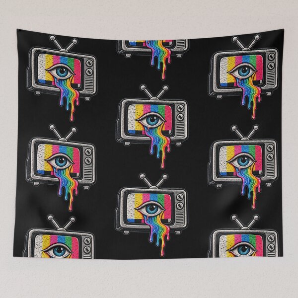 Item preview, Melting Rainbow Eye TV – Surreal Retro Television designed and sold by Abidel.