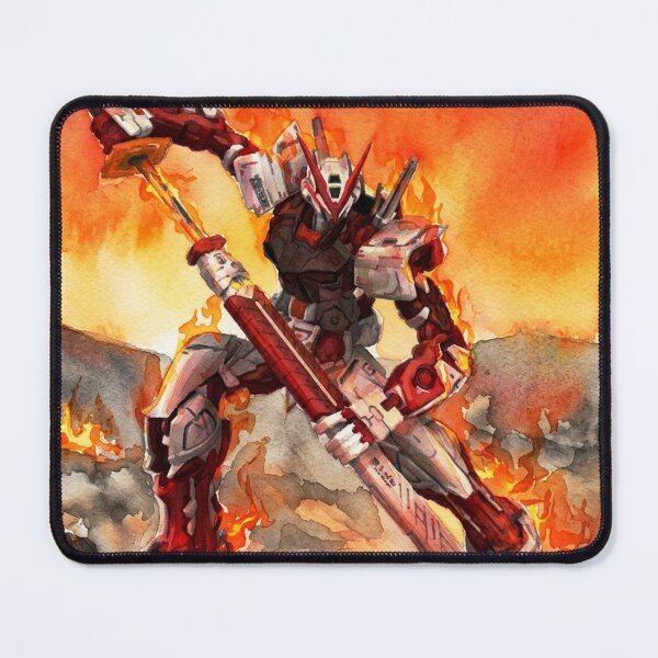 Item preview, watercolour astray red frame gundam wiith katana on fire artwork designed and sold by sabartgunpla.