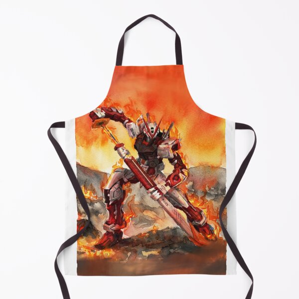 Item preview, watercolour astray red frame gundam wiith katana on fire artwork designed and sold by sabartgunpla.
