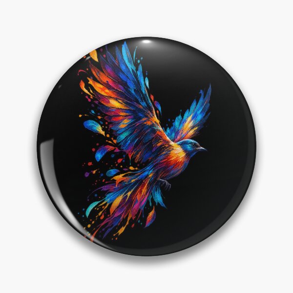 Item preview, Painted Flight – Colorful Abstract Bird Digital Art designed and sold by GraphiteRealm.