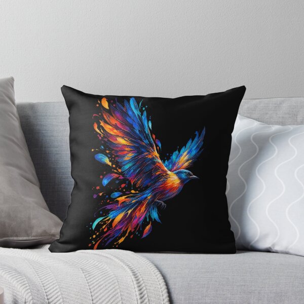 Item preview, Painted Flight – Colorful Abstract Bird Digital Art designed and sold by GraphiteRealm.