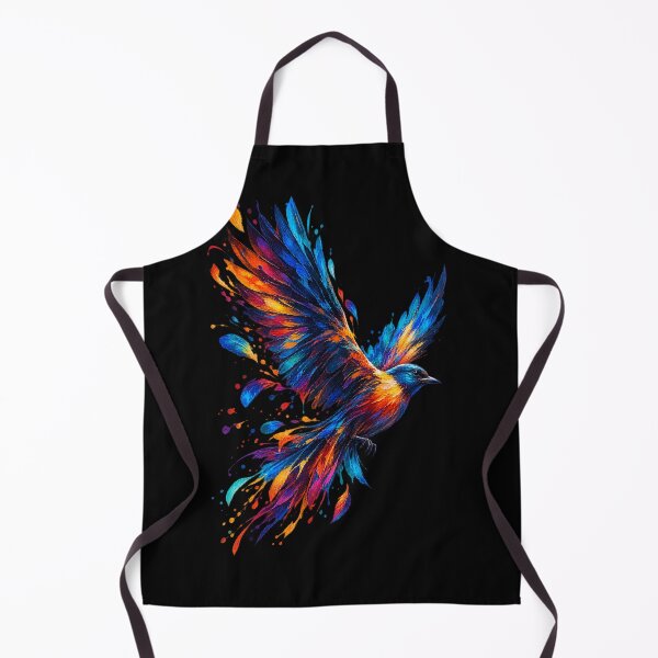 Item preview, Painted Flight – Colorful Abstract Bird Digital Art designed and sold by GraphiteRealm.