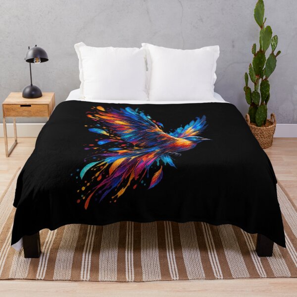 Item preview, Painted Flight – Colorful Abstract Bird Digital Art designed and sold by GraphiteRealm.
