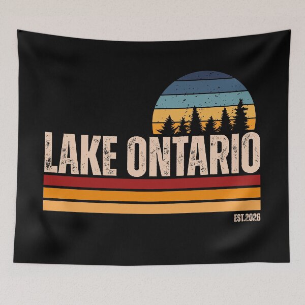 Item preview, Retro Sunset Great Lakes Lake Ontario  designed and sold by first-shirt ⭐ ⭐ ⭐ ⭐ ⭐.