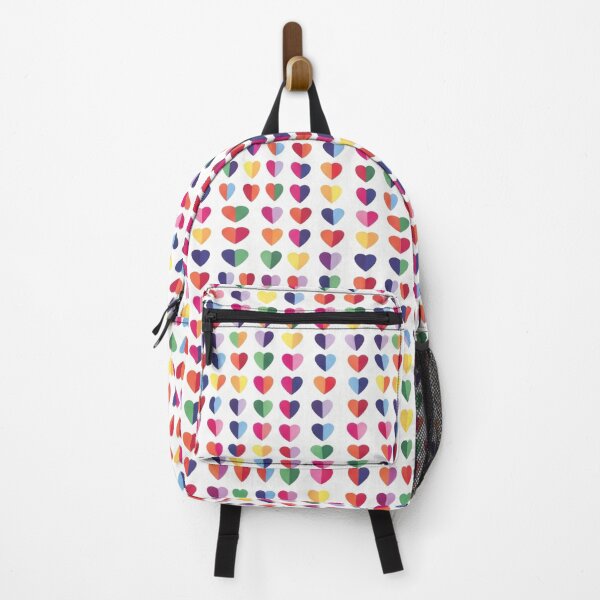 Item preview, Colorful Split Hearts Design - Vibrant and Multicolored Love Design - Trendy Romantic Art Print designed and sold by Knightofartx25.