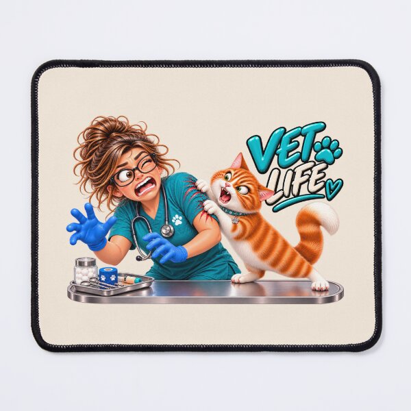 Item preview, Vet Life – Funny Veterinarian & Angry Cat Design designed and sold by HO•Designs.