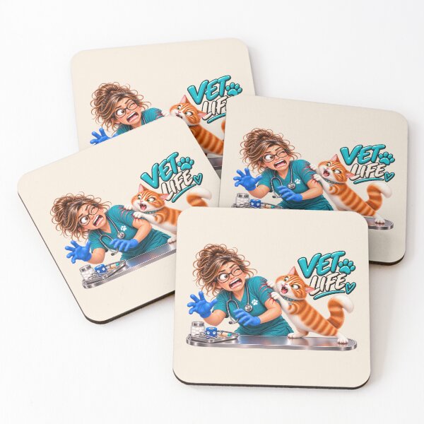 Item preview, Vet Life – Funny Veterinarian & Angry Cat Design designed and sold by HO•Designs.