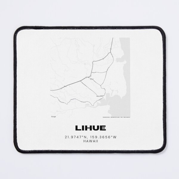 Item preview, Lihue Kauai Map | Minimalist Hawaii Location Design designed and sold by RM-Journey.