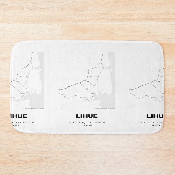 Item preview, Lihue Kauai Map | Minimalist Hawaii Location Design designed and sold by RM-Journey.