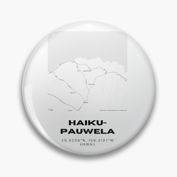 Item preview, Haiku-Pauwela Maui Map | Minimalist Hawaii Location Design designed and sold by RM-Journey.