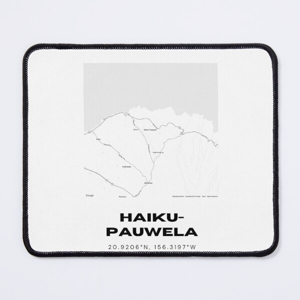 Item preview, Haiku-Pauwela Maui Map | Minimalist Hawaii Location Design designed and sold by RM-Journey.