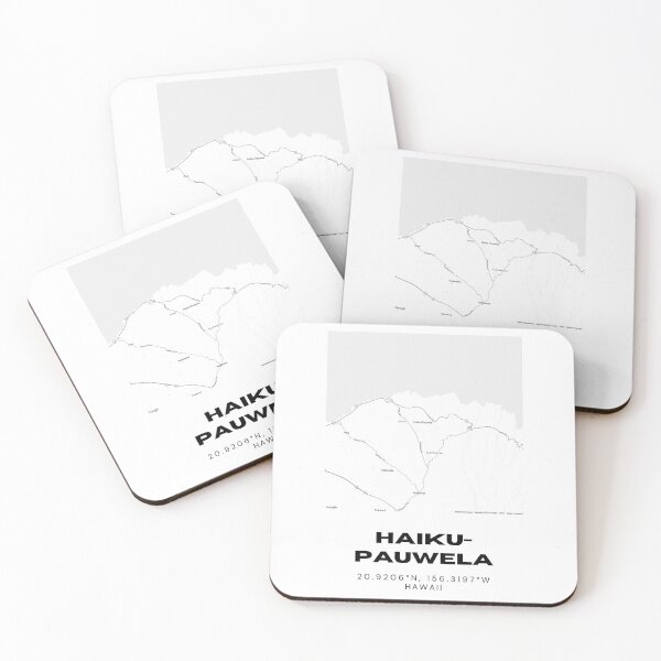 Item preview, Haiku-Pauwela Maui Map | Minimalist Hawaii Location Design designed and sold by RM-Journey.
