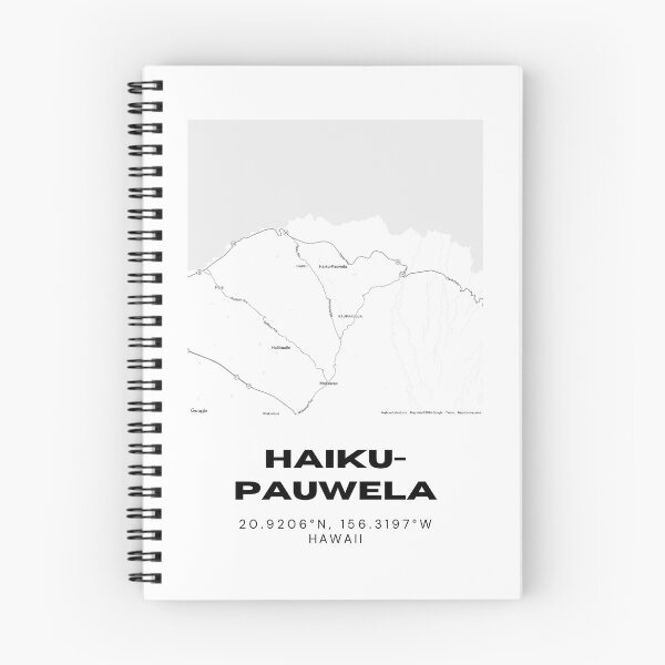Item preview, Haiku-Pauwela Maui Map | Minimalist Hawaii Location Design designed and sold by RM-Journey.