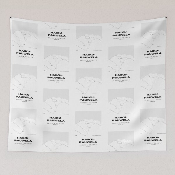Item preview, Haiku-Pauwela Maui Map | Minimalist Hawaii Location Design designed and sold by RM-Journey.