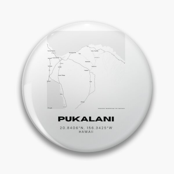 Item preview, Pukalani Maui Map | Minimalist Hawaii Location Design designed and sold by RM-Journey.