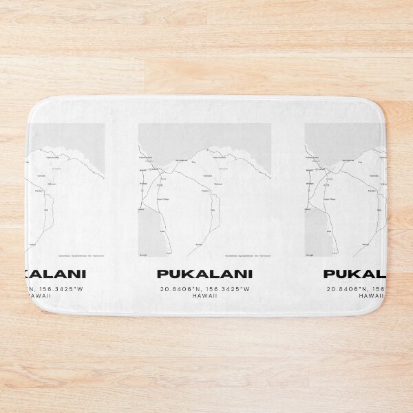 Item preview, Pukalani Maui Map | Minimalist Hawaii Location Design designed and sold by RM-Journey.