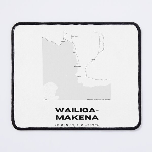 Item preview, Wailea-Makena Maui Map | Minimalist Coastal Location Design designed and sold by RM-Journey.