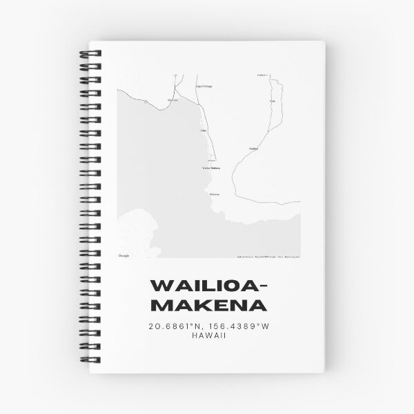 Item preview, Wailea-Makena Maui Map | Minimalist Coastal Location Design designed and sold by RM-Journey.