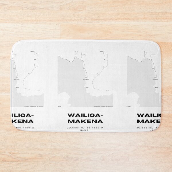 Item preview, Wailea-Makena Maui Map | Minimalist Coastal Location Design designed and sold by RM-Journey.