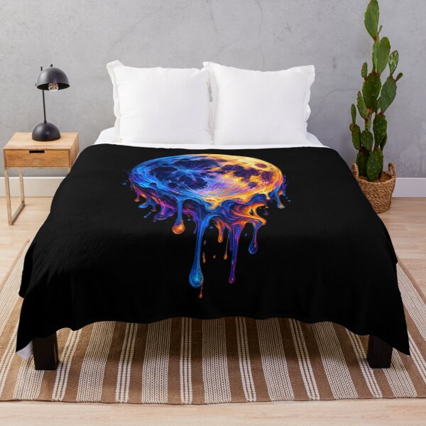 Item preview, Melting Moon – Colorful Cosmic Digital Painting designed and sold by GraphiteRealm.