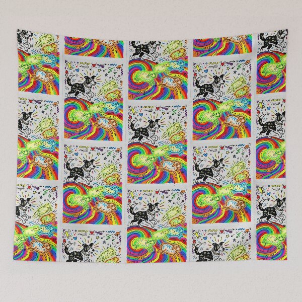 Item preview, Border Collie Neon Sheep designed and sold by PictoVibe.