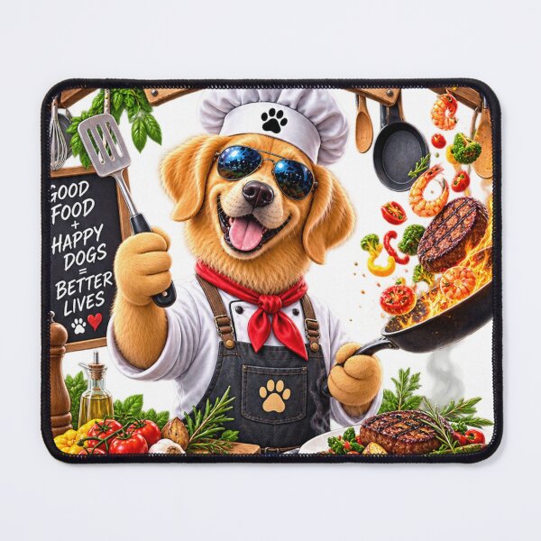 Item preview, Paw-Fessional Chef – Funny Golden Retriever Cooking with Passion designed and sold by TeeVibeHaus.