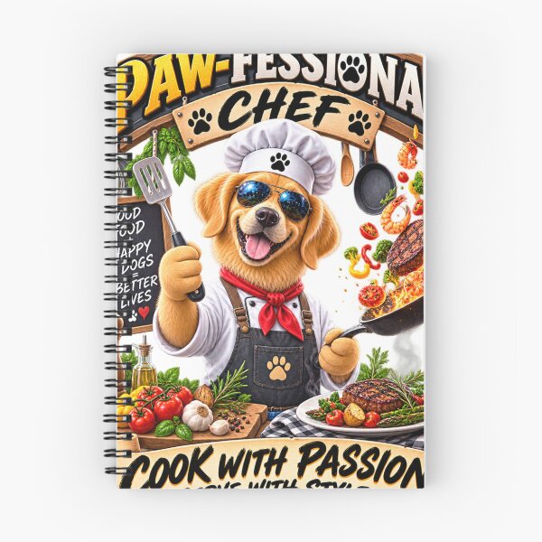 Item preview, Paw-Fessional Chef – Funny Golden Retriever Cooking with Passion designed and sold by TeeVibeHaus.