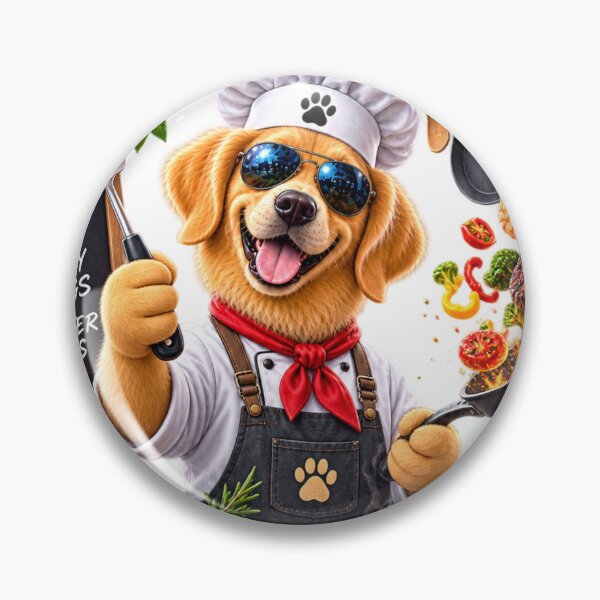 Item preview, Paw-Fessional Chef – Funny Golden Retriever Cooking with Passion designed and sold by TeeVibeHaus.