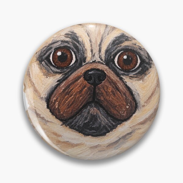 Artikelvorschau, Niedliches Mops-Originalgemälde, Acryl auf Holz entworfen und verkauft von Chris Zahorcik Art.