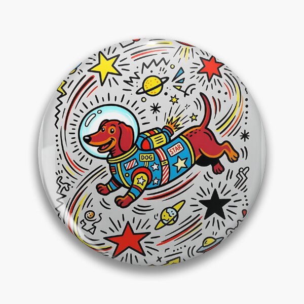 Item preview, Cosmic Dachshund Astronaut designed and sold by PictoVibe.