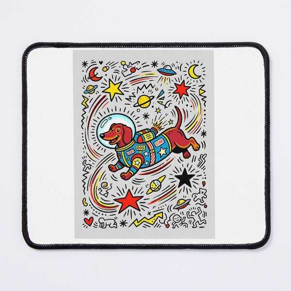 Item preview, Cosmic Dachshund Astronaut designed and sold by PictoVibe.