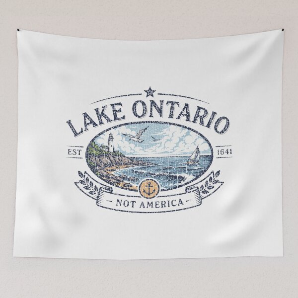 Item preview, Lake Ontario Not America – Distressed Vintage Canadian Protest Design designed and sold by paulo silveira.