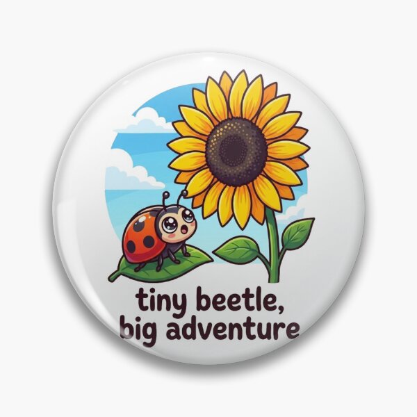Item preview, Tiny Beetle Big Adventure – Cute Ladybug & Sunflower Kids Wall Art, Nature Nursery Decor designed and sold by morning sun.