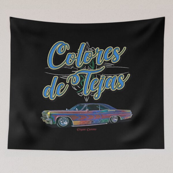Item preview, 1966 Impala Colores de Tejas with text - Lowrider, Kustom, Hot Rod, Muscle Car designed and sold by Elegant Customs.