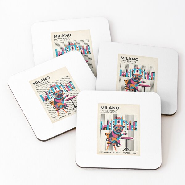 Item preview, Pug Espresso Milan designed and sold by PictoVibe.