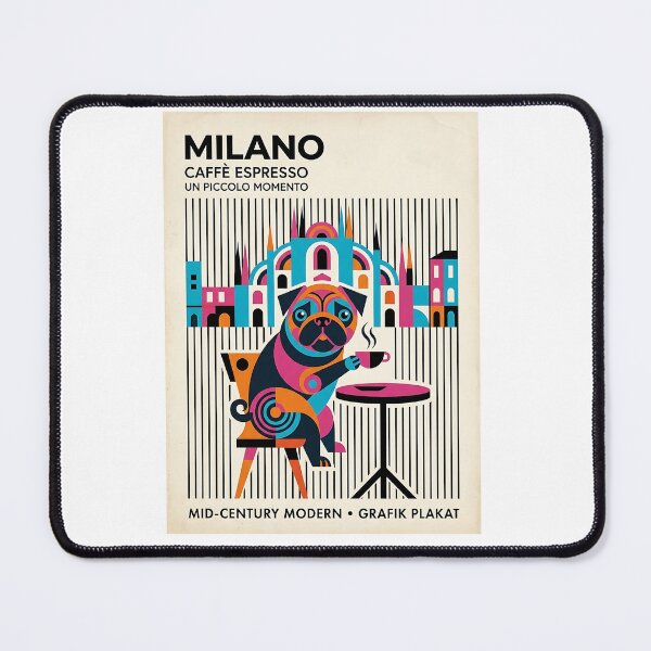 Item preview, Pug Espresso Milan designed and sold by PictoVibe.