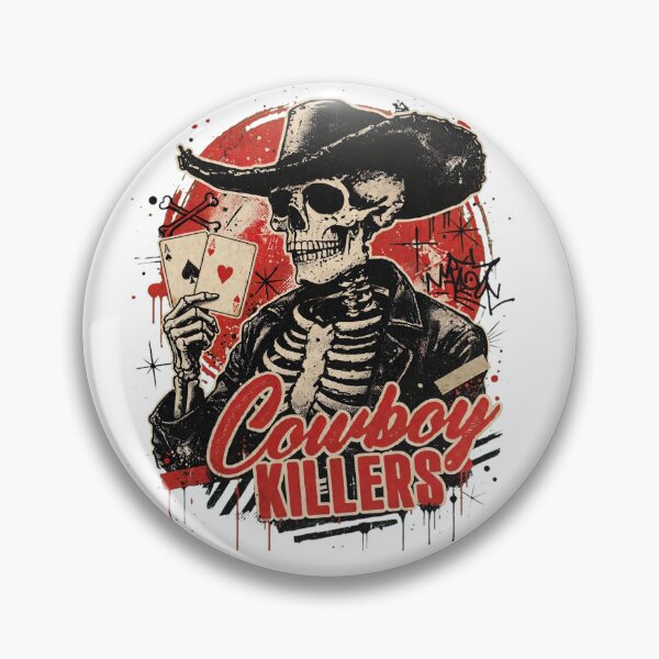 Item preview, Cowboy Killers Skeleton Poker Western Art — Ace's Vintage Grunge Design designed and sold by inkfluenceart.