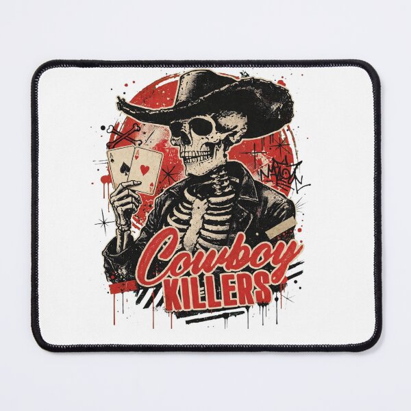 Item preview, Cowboy Killers Skeleton Poker Western Art — Ace's Vintage Grunge Design designed and sold by inkfluenceart.
