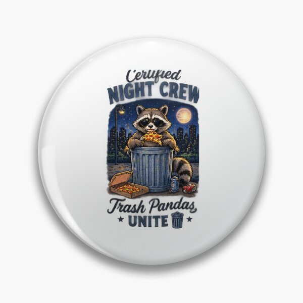 Item preview, Certified Night Crew Trash Pandas Unite Raccoon Design designed and sold by Peak Pop Studio..