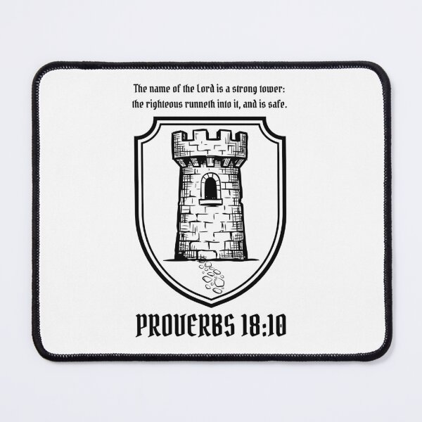 Item preview, The name of the Lord is a strong tower - Proverbs 18:10 designed and sold by MoriaStore.