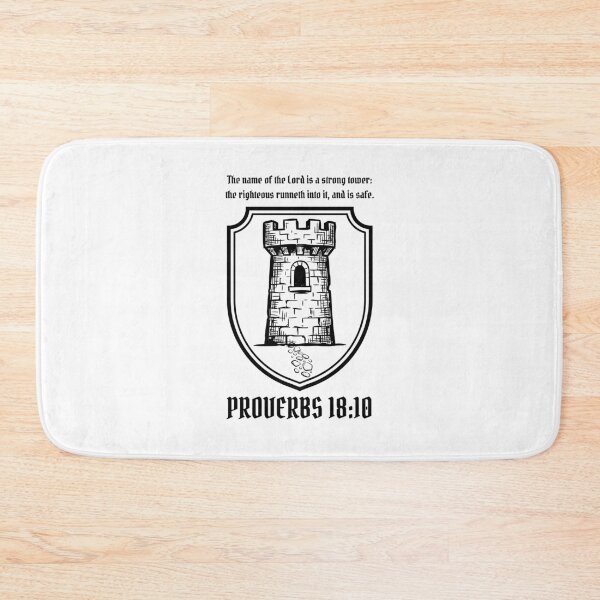 Item preview, The name of the Lord is a strong tower - Proverbs 18:10 designed and sold by MoriaStore.