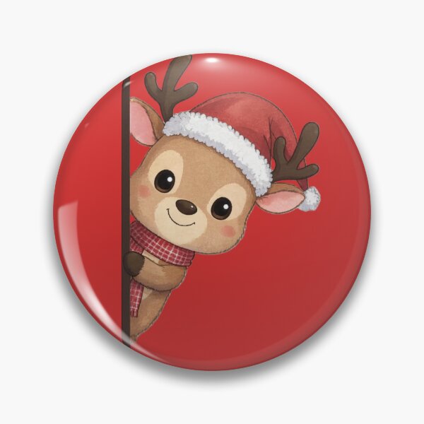 Item preview, Cute Christmas Reindeer Peeking designed and sold by jo-e-basta.