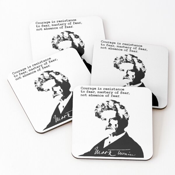 Item preview, Mark Twain Quote Courage is resistance to fear designed and sold by aponwao.