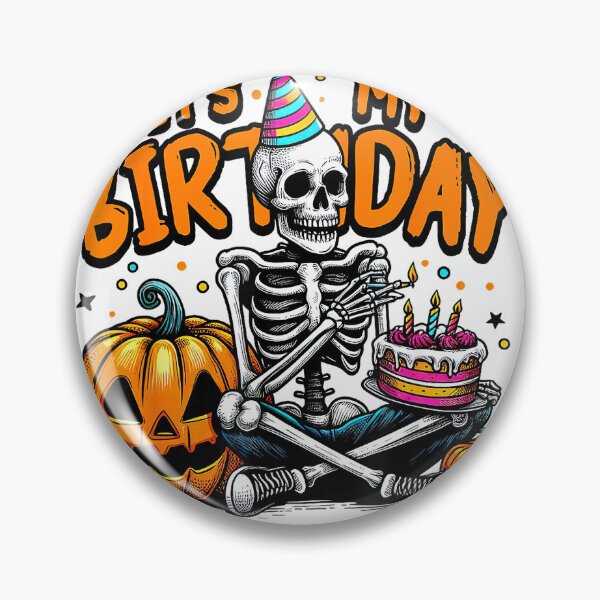 Item preview, It's My Birthday Skeleton Happy Halloween Birthday Party T-Shirt designed and sold by FLOR1991.