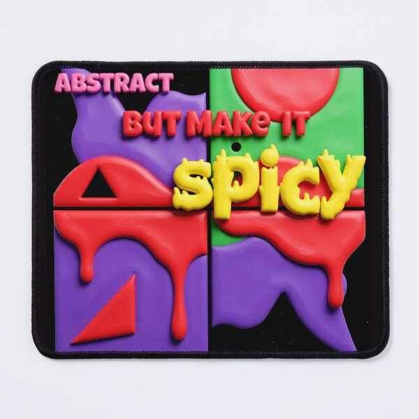 Item preview, abstract but make it spicy Quad C colorful typographic abstract design designed and sold by SmashingDeals.