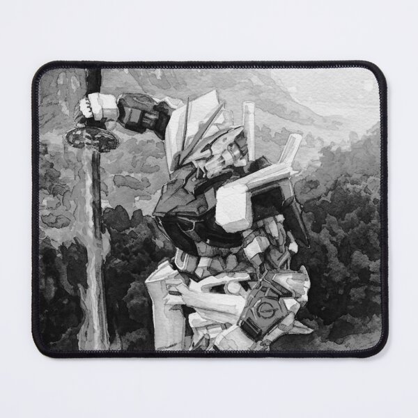 Item preview, black white watercolour astray red frame gundam artwork on fire samurai mecha designed and sold by sabartgunpla.
