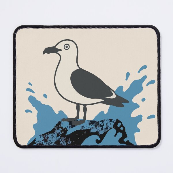 Item preview, Seagull On Splashing Water Rock  designed and sold by Gkinoki.