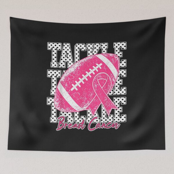 Item preview, Tackle Breast Cancer Pink Ribbon Football Awareness Graphic designed and sold by abig-eiyana.