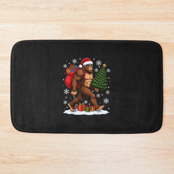 Item preview, Cool Festive Bigfoot Santa Hat Christmas Tree Graphic designed and sold by abig-eiyana.